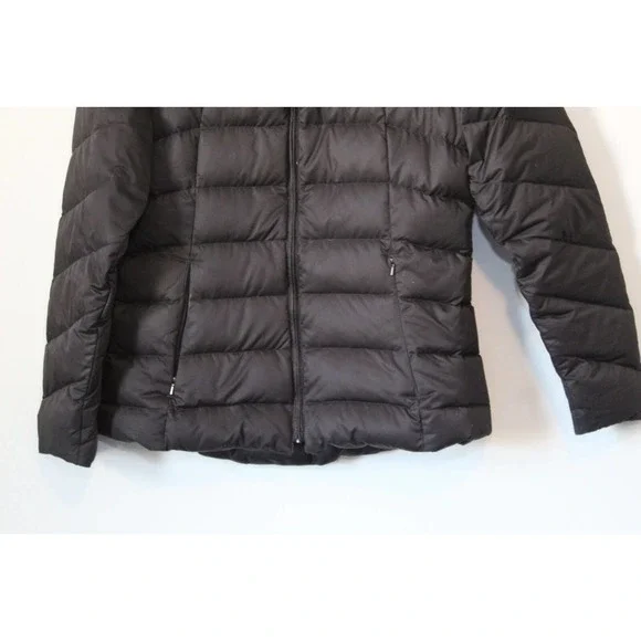 Patagonia Downtown Jacket Hooded Puffer Black Down Coat Womens Size Large H14287 - Picture 4 of 15